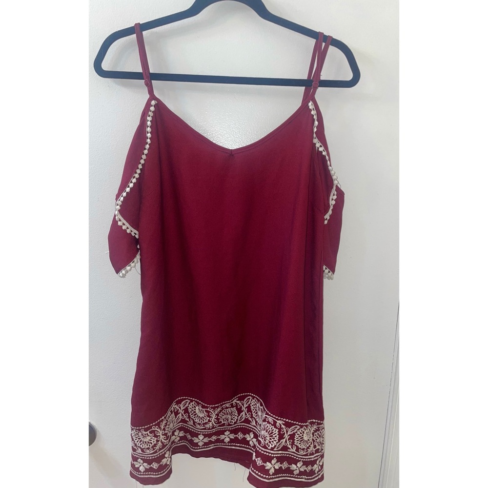 Red Off-the-Shoulder Mini Dress